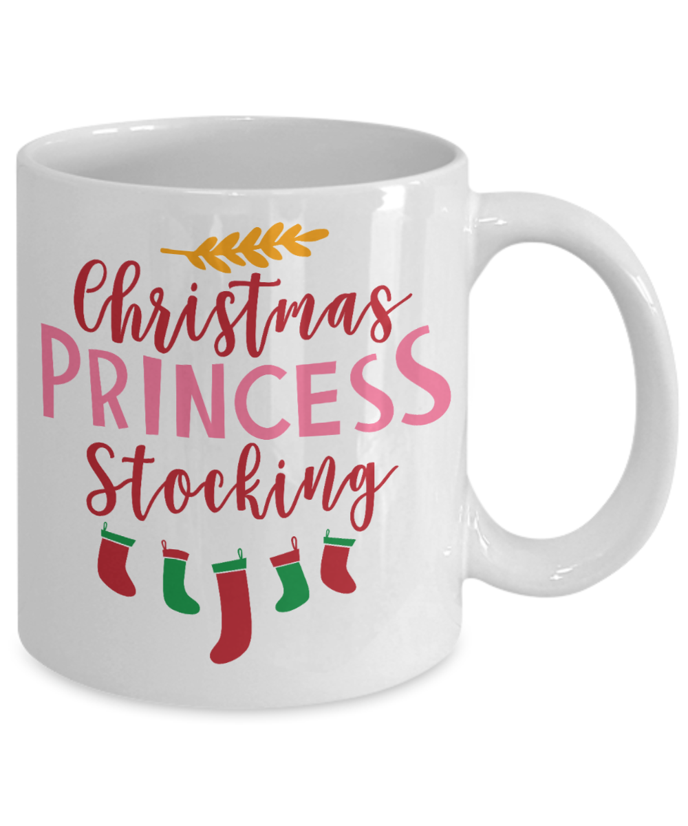 Nightnare before christmas mug - Christmas Princess Stocking - Funny Christmas Gift Mugs, Christmas Gifts for family Ceramic Cup White, Funny Mugs Gift Ideas 11 Oz