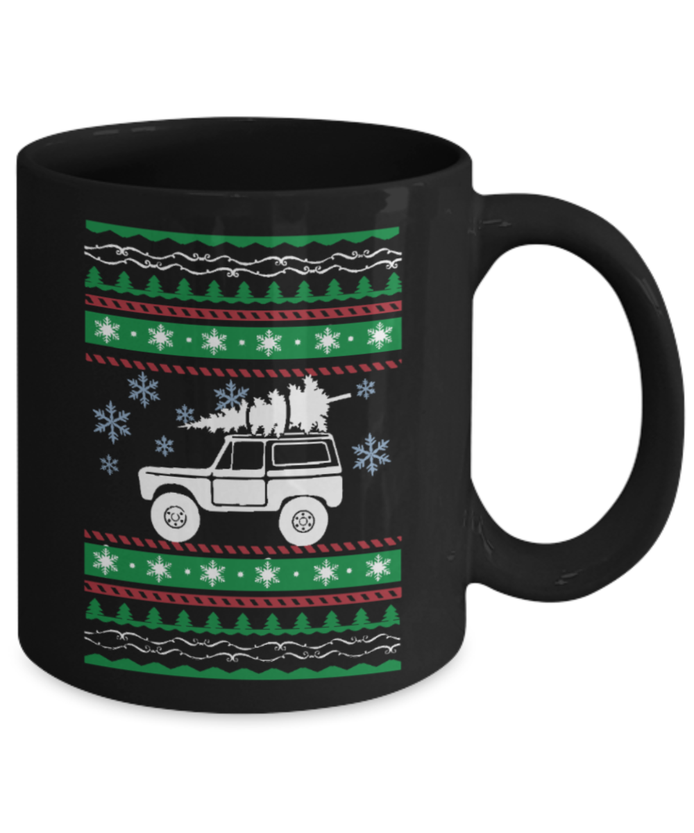 Peets coffee k cups christmas blend , Christmas Jeep - Black Coffee Mug Porcelain Tea Cup 11 oz - Great Gift