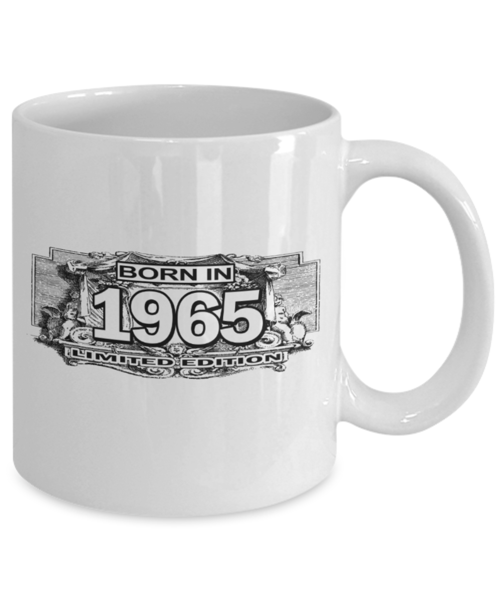 54th birthday mug gifts , Born in 1965 Limited Edition - White Coffee Mug Tea Cup 11 oz Gift