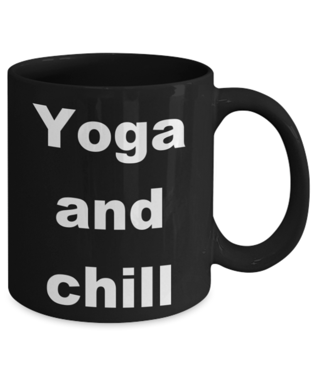 Yoga and Chill - Black Porcelain Coffee 11 oz