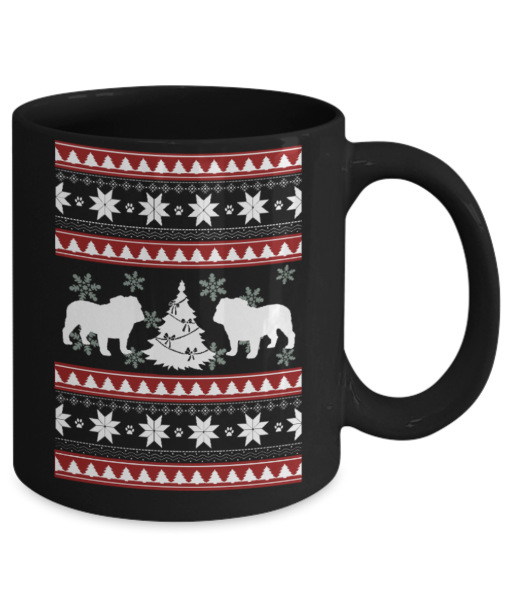 Peets coffee k cups christmas blend , Christmas Dogs - Black Coffee Mug Porcelain Tea Cup 11 oz - Great Gift