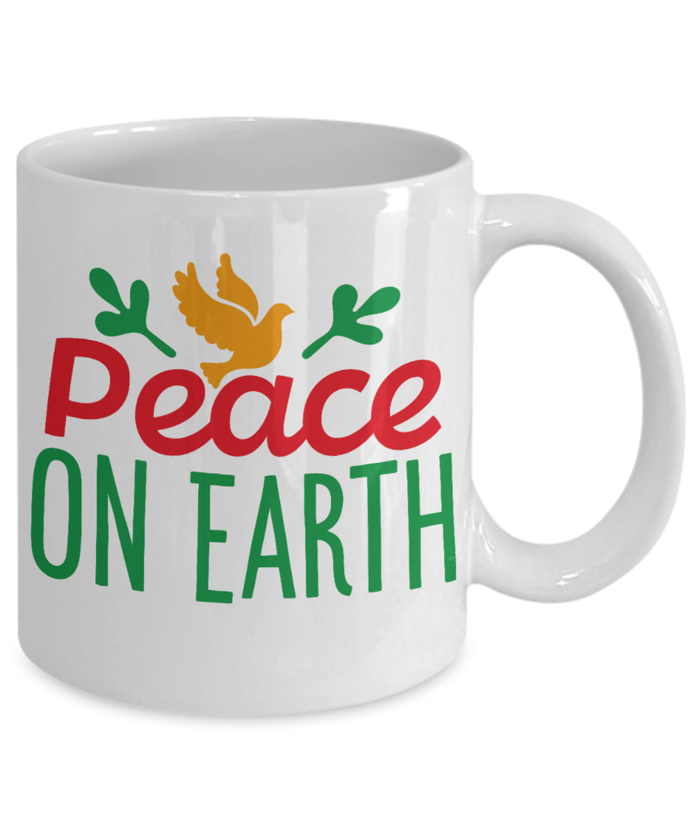 Knightmare before christmas mug - Peace on Earth - Funny Christmas Gift Mugs, Christmas Gifts for family Ceramic Cup White, Funny Mugs Gift Ideas 11 Oz