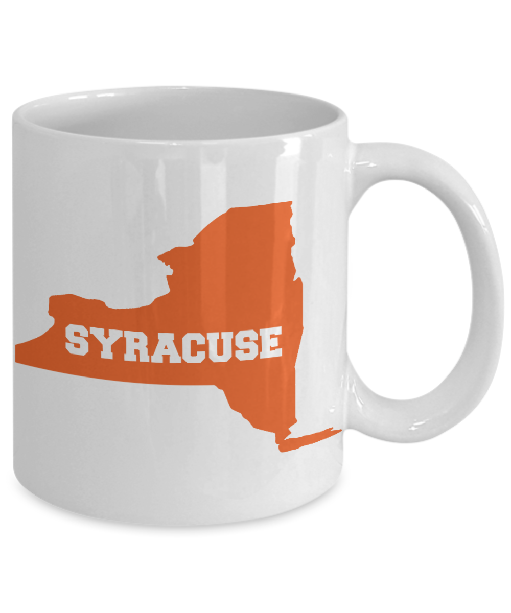 I Am From New York Personalized  Syracuse City Gift Coffee mug-White Porcelain Coffee Mug 11 oz