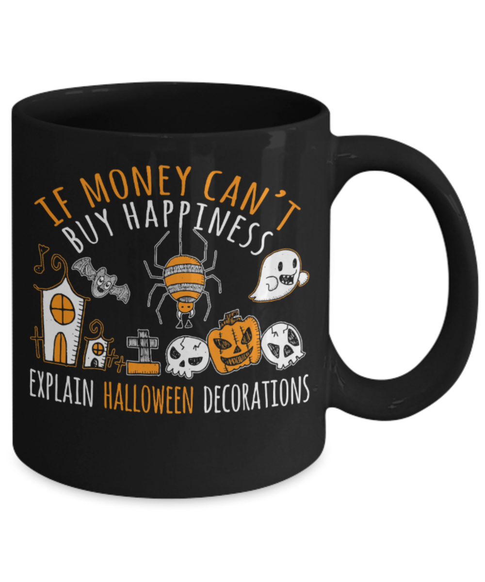 Halloween Lovers Mugs , Halloween Decorations - Black Coffee Mug Porcelain Tea Cup 11 oz - Great Gift