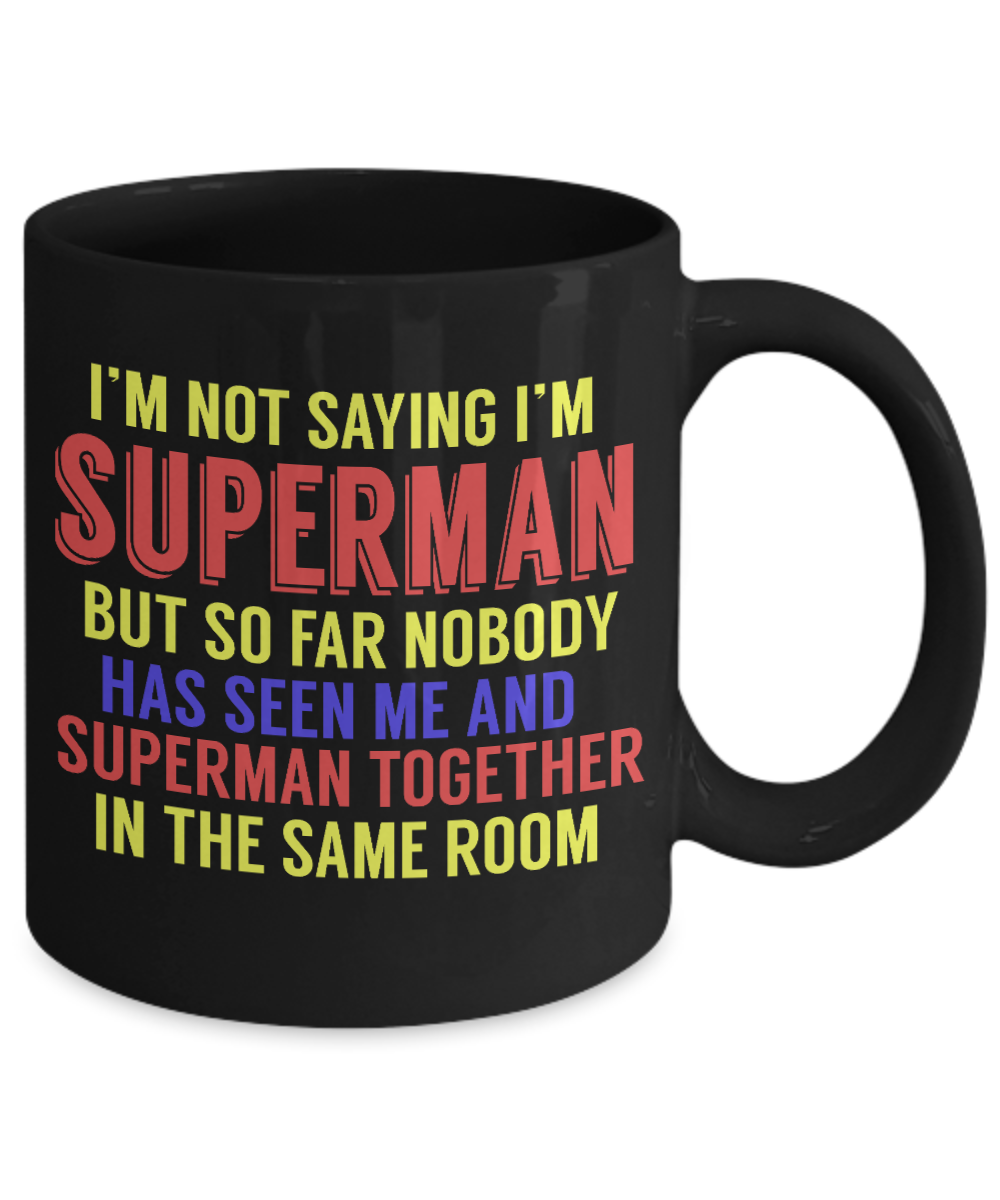 Superhero Coffee Mug, Coffee Mug For Super hero lovers-Black Ceramic Coffee mug 14 oz