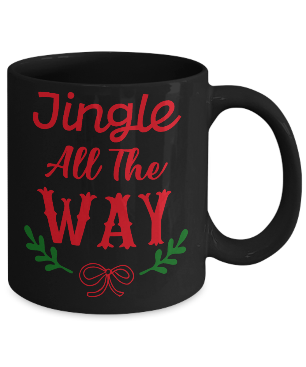 Knightmare before christmas mug - Jingle All The Way - Funny Christmas Gifts Mugs, Christmas Gifts for family Ceramic Cup Black, Funny Mugs Gift Ideas 11 Oz