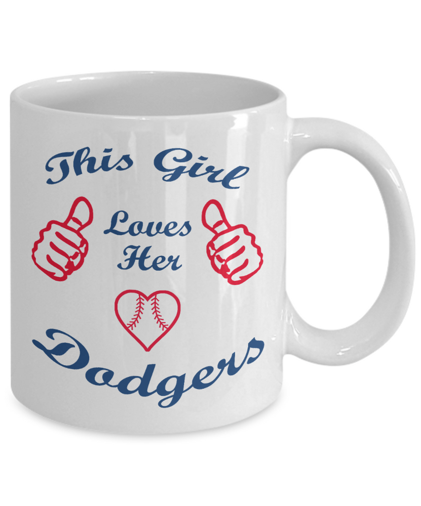  Baseball Fan Coffee Mug, This Girl Loves Her Dodgers-Travel Coffee  Mug 14 oz For Baseball Player, Fan, Baseball Lover,Girlfriend : Home &  Kitchen