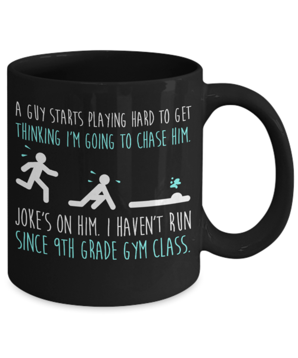 Unicorn Lovers Mugs , Haven't Run since 9 - Black Coffee Mug Porcelain Tea Cup 11 oz - Great Gift