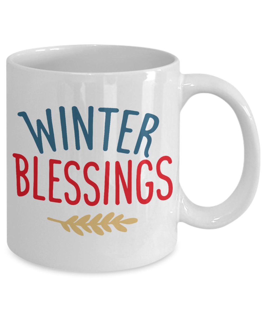 Knightmare before christmas mug - Winter Blessings - Funny Christmas Gift Mugs, Christmas Gifts for family Ceramic Cup White, Funny Mugs Gift Ideas 11 Oz