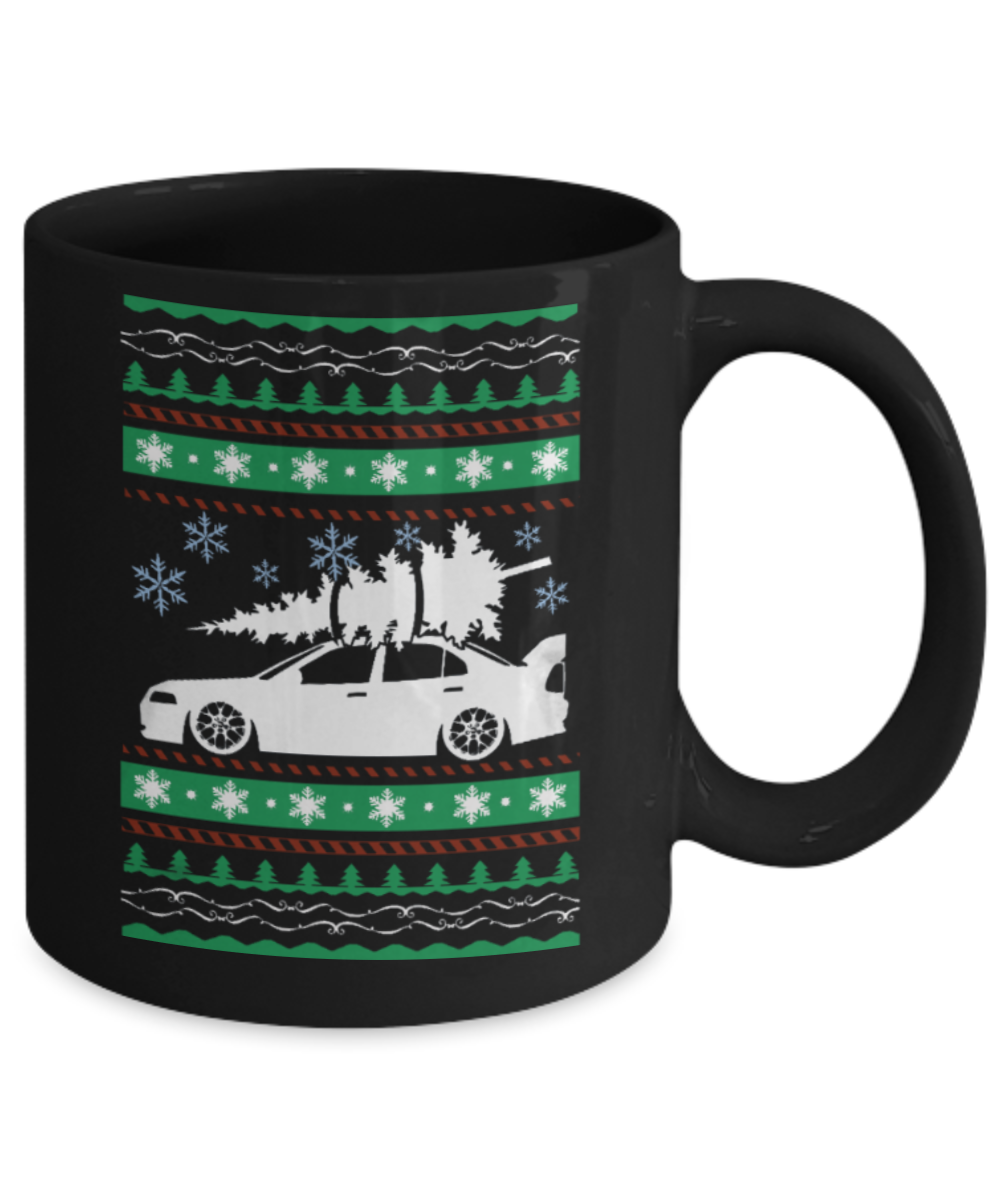 Peets coffee k cups christmas blend , Christmas Car - Black Coffee Mug Porcelain Tea Cup 11 oz - Great Gift