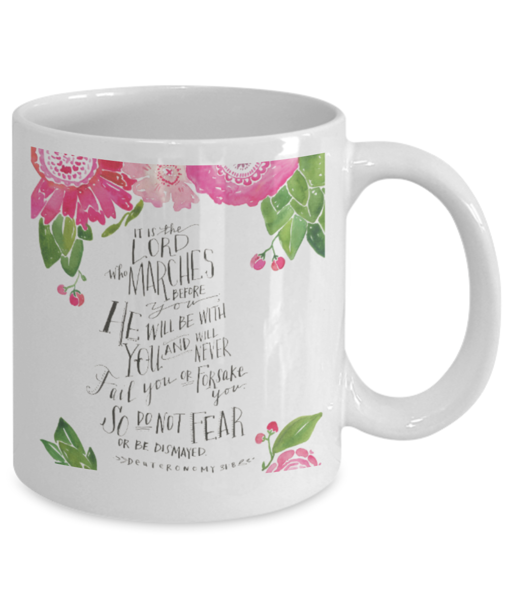 Scripture mugs for women , So do not fear - White Coffee Mug Tea Cup 11 oz Gift