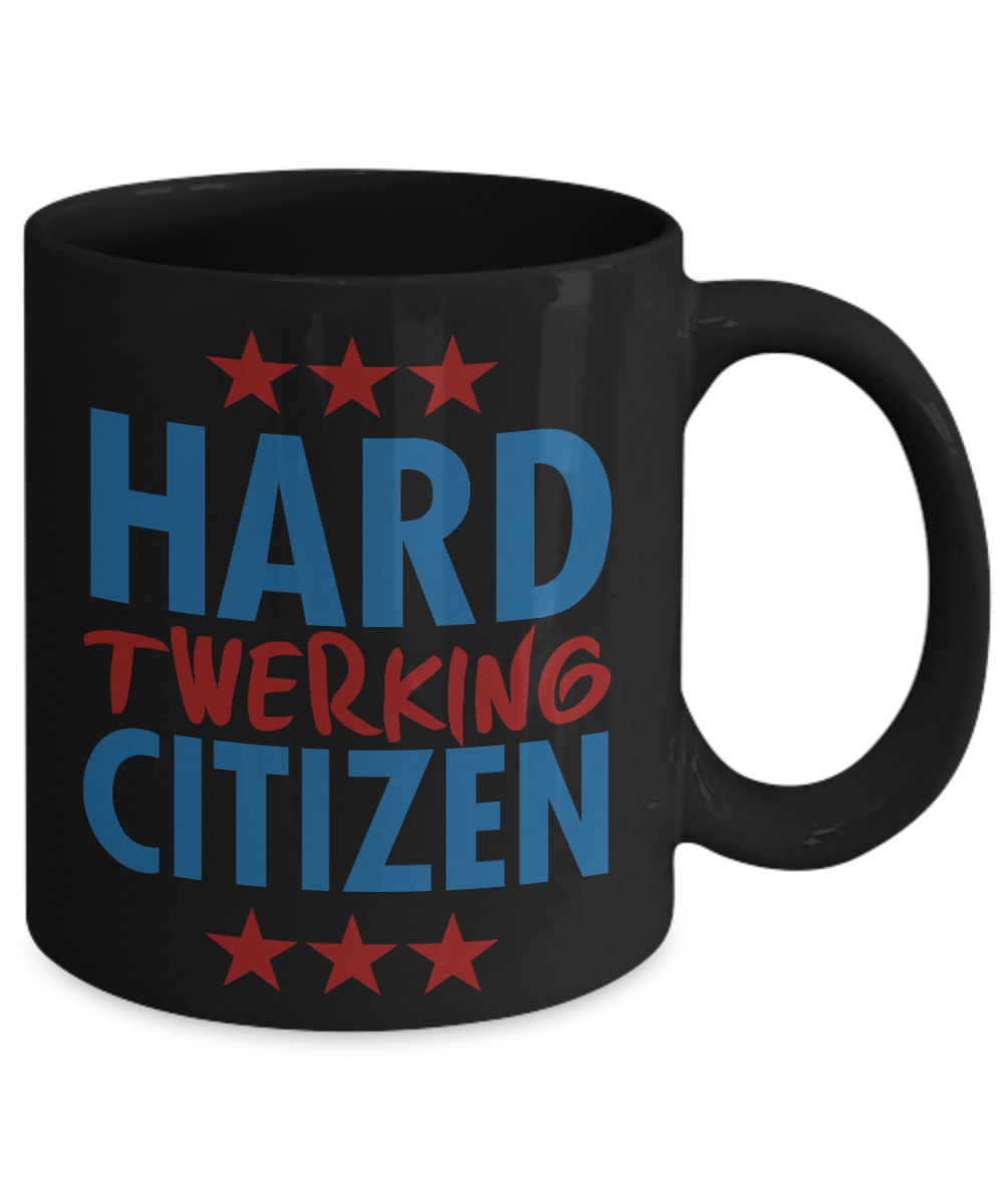 Super Dancer Coffee Mug, Hard Twerking Citizen-Black Porcelain Coffee Mug 11 oz For Daughter,Teen,Women, Girlfriend
