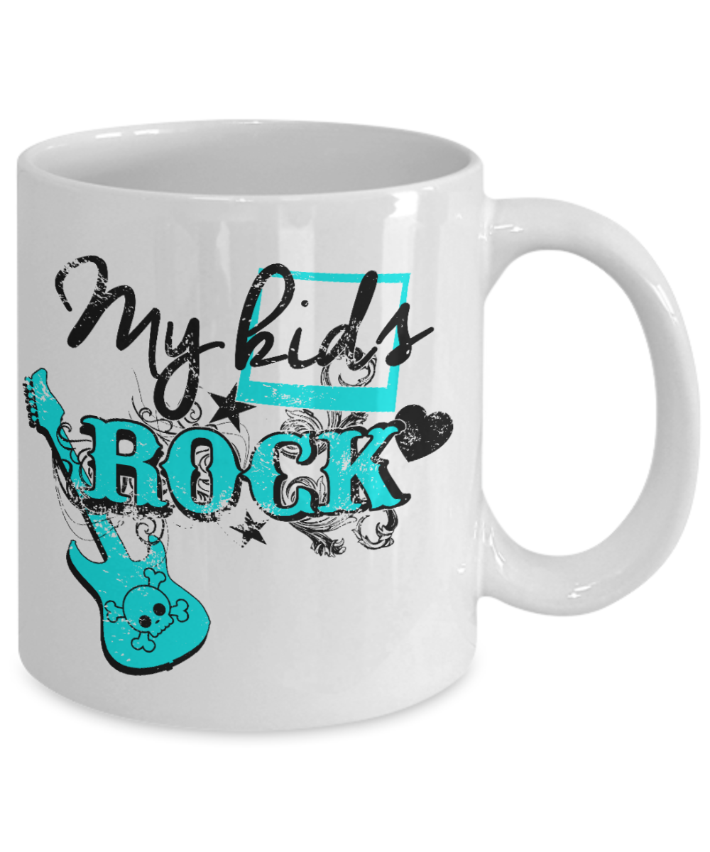 Kids Personalized Gift Coffee mug, My Kids Rock-White Porcelain Coffee Mug 11 oz