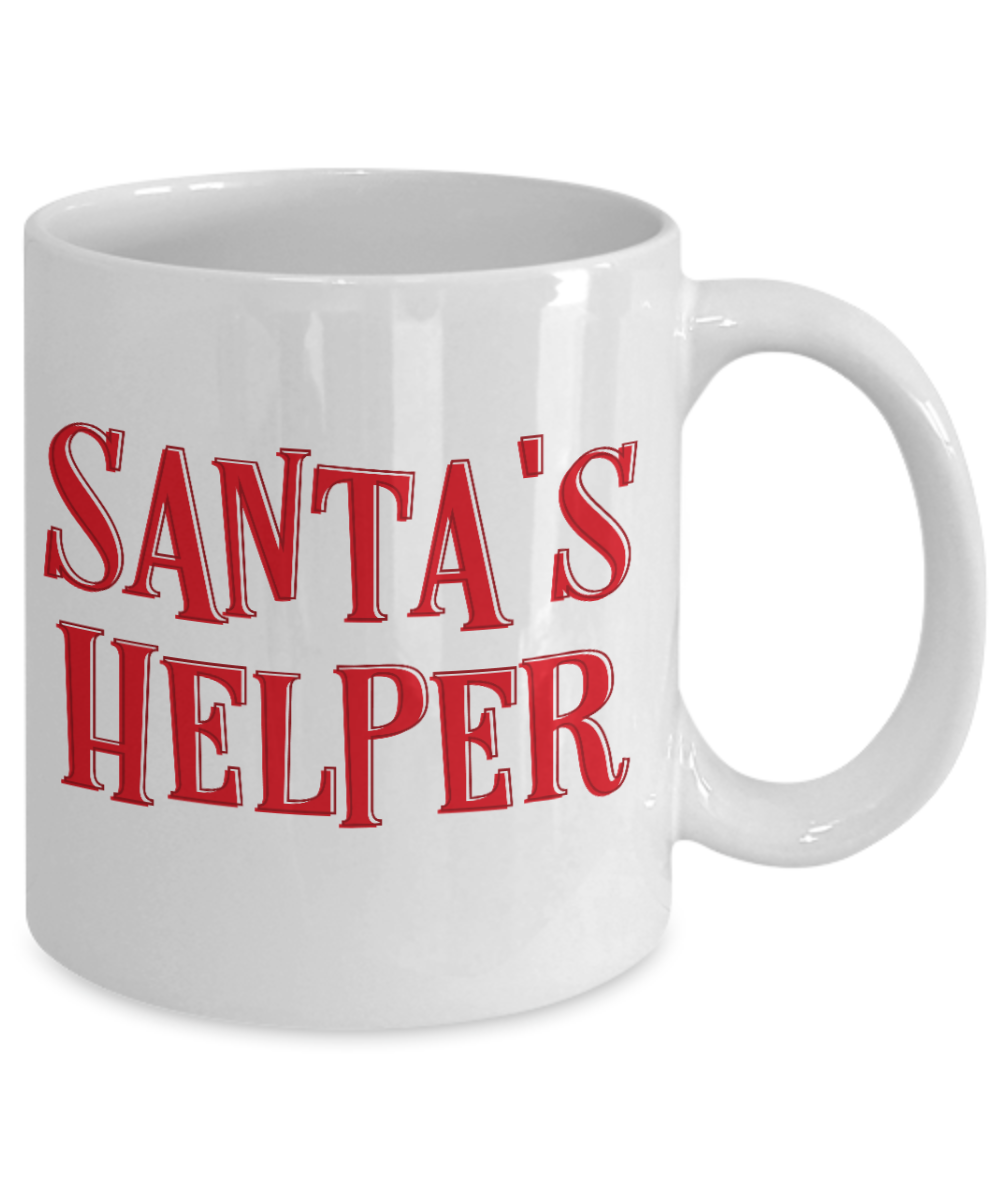 Rumbles the cloud and santa's greatest gift - Santa's Helper - Funny Santa Gift Mugs, Christmas Gifts for family Ceramic Cup White, Funny Mugs Gift Ideas 11 Oz