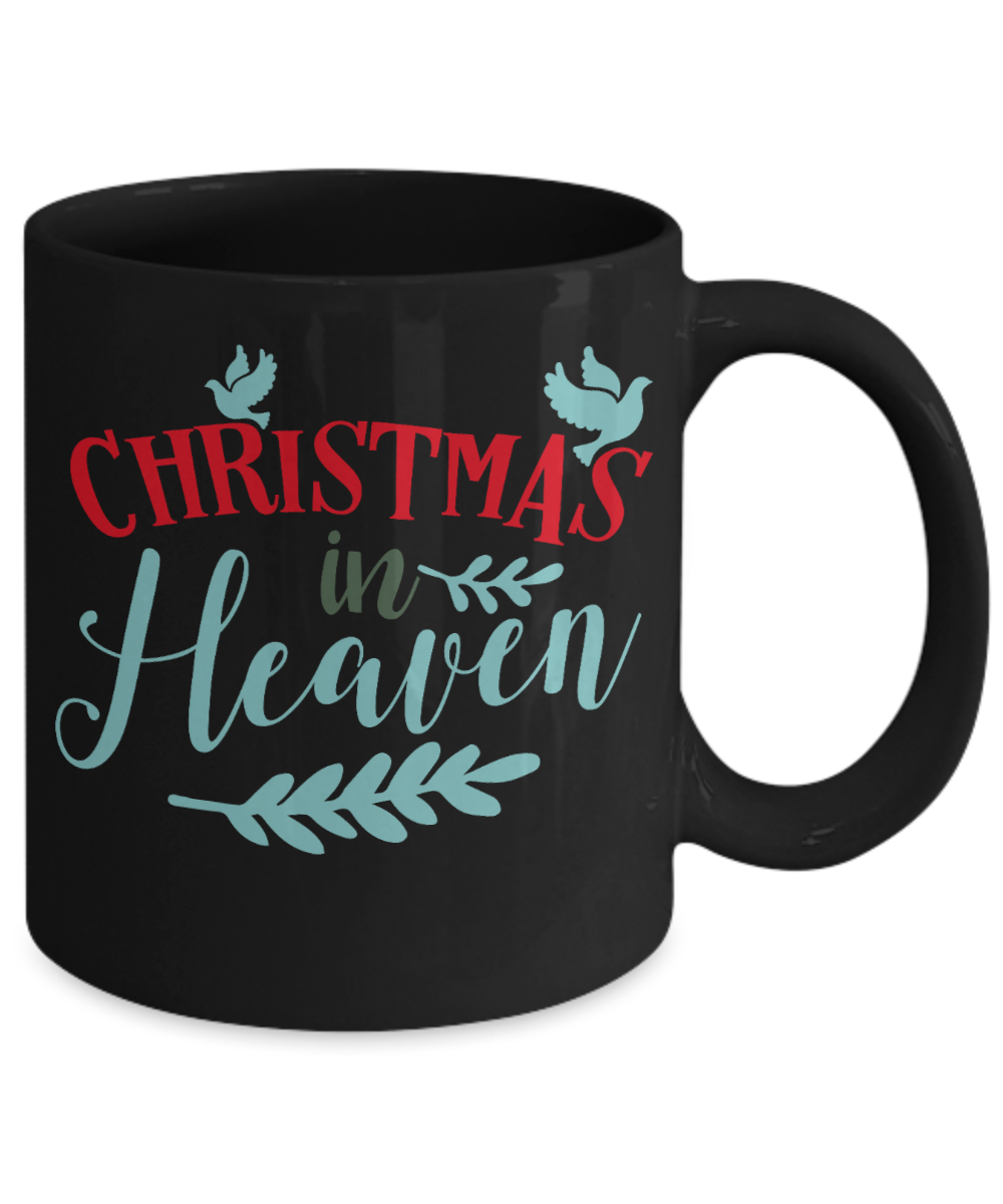 Nightnare before christmas mug - Christmas In Heaven - Funny Christmas Gifts Mugs, Christmas Gifts for family Ceramic Cup Black, Funny Mugs Gift Ideas 11 Oz