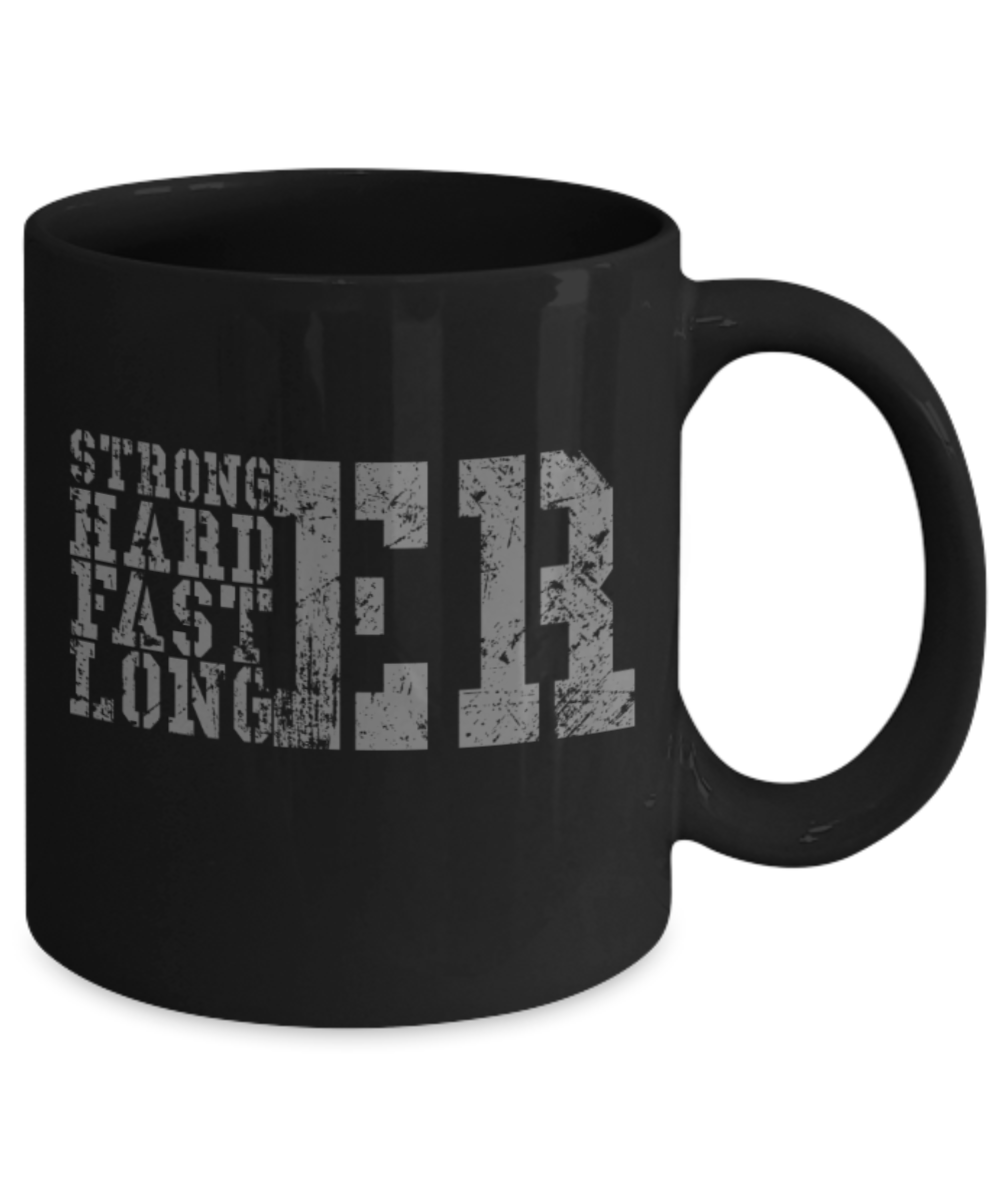 Workout lovers mugs, StroWorkout lovers mugs, Stronger Harder Faster Longer - Funny Black Porcelain Coffee 11 oznger Harder Faster Longer - Funny Black Porcelain Coffee 11 oz