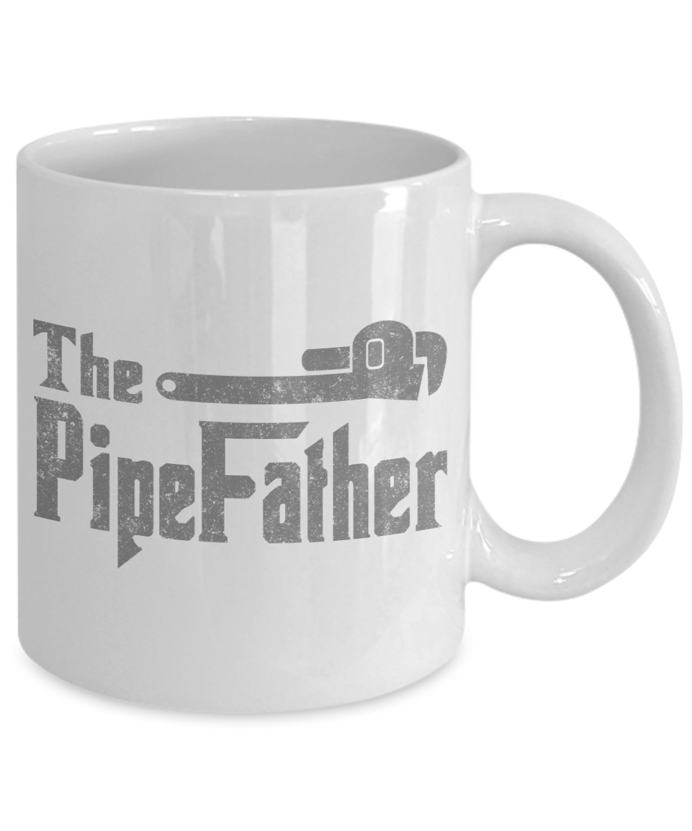 Plumber Coffee mug, The Pipe Father-White Porcelain Coffee Mug 11 oz For plumber, Father, mom,son