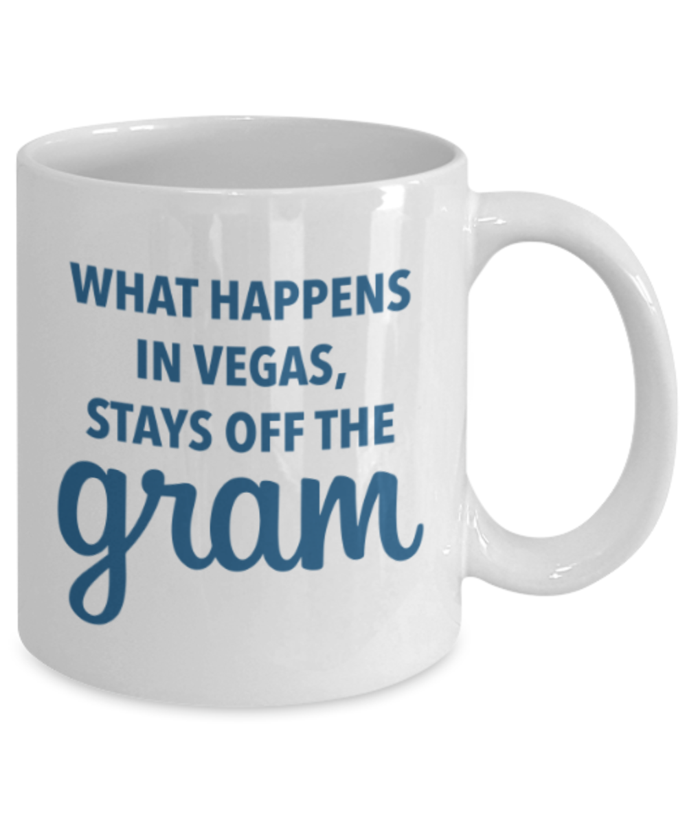 Funny coffee mugs , VegasGram - Black Coffee Mug Porcelain Tea Cup 11 oz - Great Gift