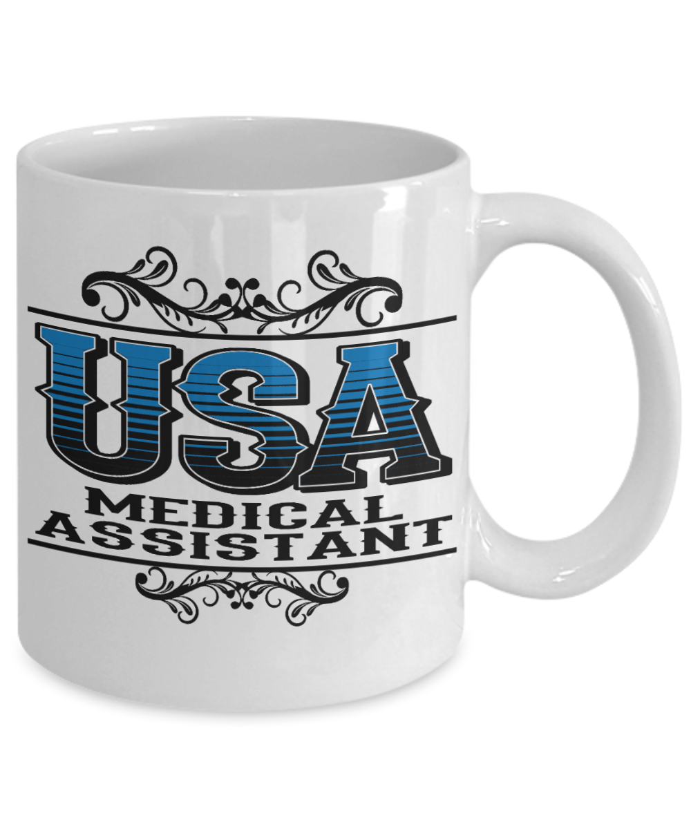 Best Medical Assistant Gift Coffee Mug, USA Medical Assistant -White Porcelain Coffee Mug 11 oz For Medical Assistant,Nurse,Medical, Student, Graduate