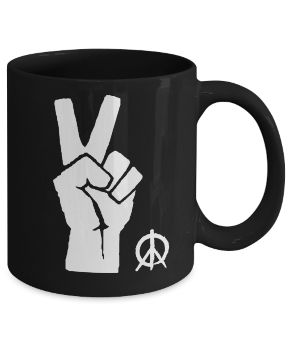 Politics lovers mugs Politicians, Peaceful Resistance - Black Coffee Mug Porcelain Tea Cup 11 oz - Great Gift