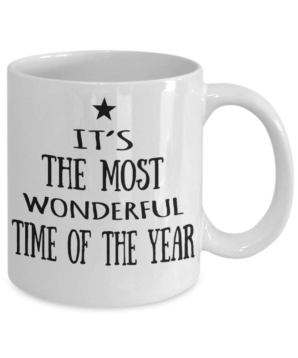 Nightmare before christmas mug, It's the most wonderful time of the year - White Coffee Mug Tea Cup 11 oz Gift