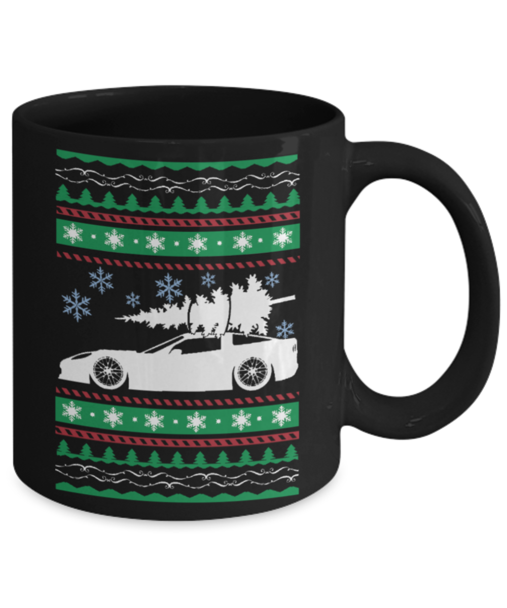 Peets coffee k cups christmas blend , Christmas Supercars - Black Coffee Mug Porcelain Tea Cup 11 oz - Great Gift