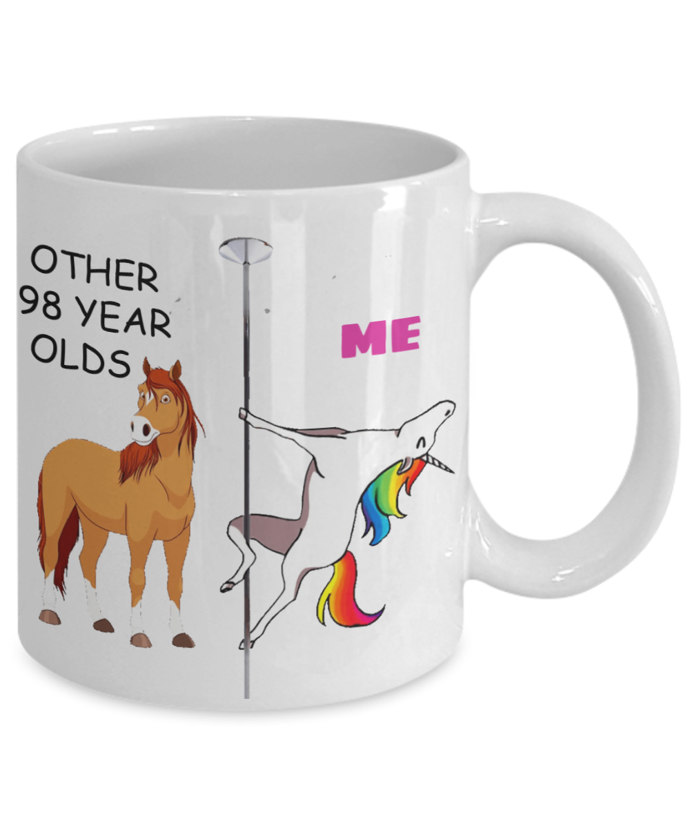 Unicorn Birthday gift 98th Birthday Gift for Women - Other 98 Year Olds Me Unicorn Coffee Mug - Funny White Porcelain Coffee 11 oz for Grandma, Mom, Sister, Best Friend, Women, Her - Born In 1922