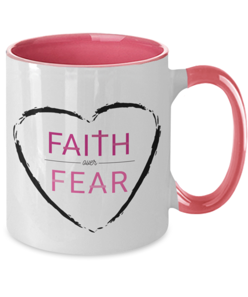  Faith over fear coffee mug, faith over fear cup, inspirational gift ideas, inspirational coffee mugs, inspirational coffee cups, cute mugs