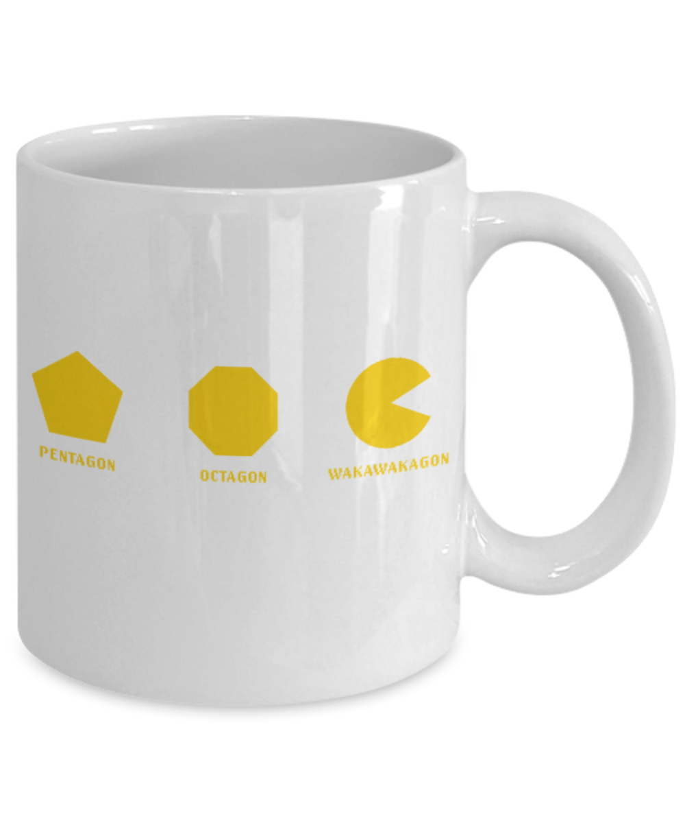 Games Lovers mugs, Wakawakagon - White Coffee Mug Porcelain Tea Cup 11 oz - Great Gift