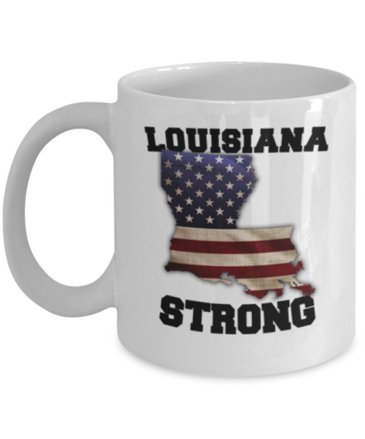 Louisana State coffee mug - Porcelain White Funny Coffee Mug, White coffee mugs 11 oz