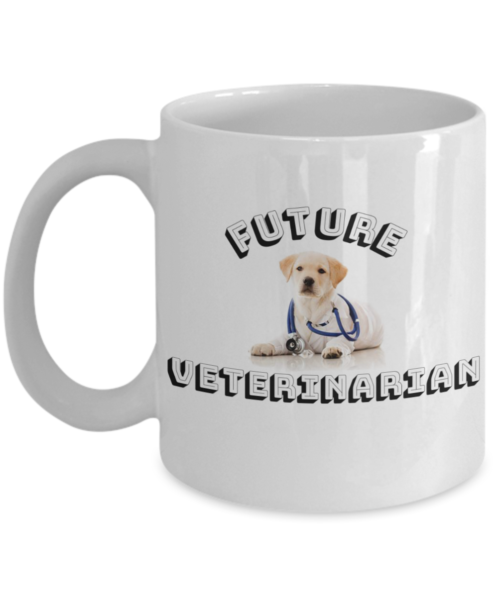 Future Veterinarian Coffee Mug- White Porcelain Coffee Cup,Premium 11 oz White coffee cup