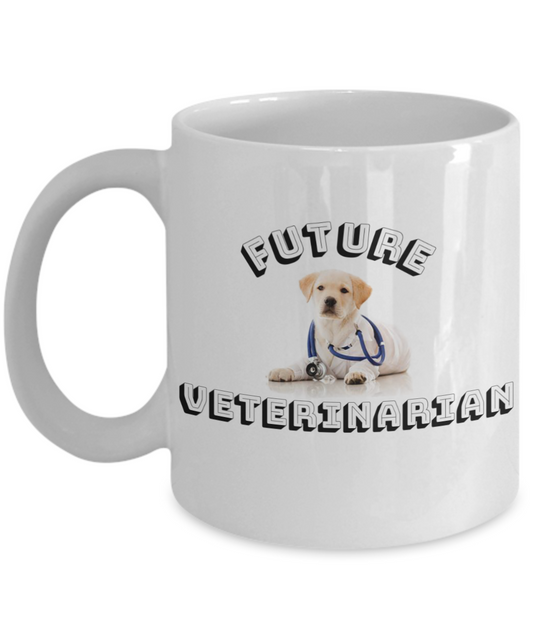 Future Veterinarian Coffee Mug- White Porcelain Coffee Cup,Premium 11 oz White coffee cup