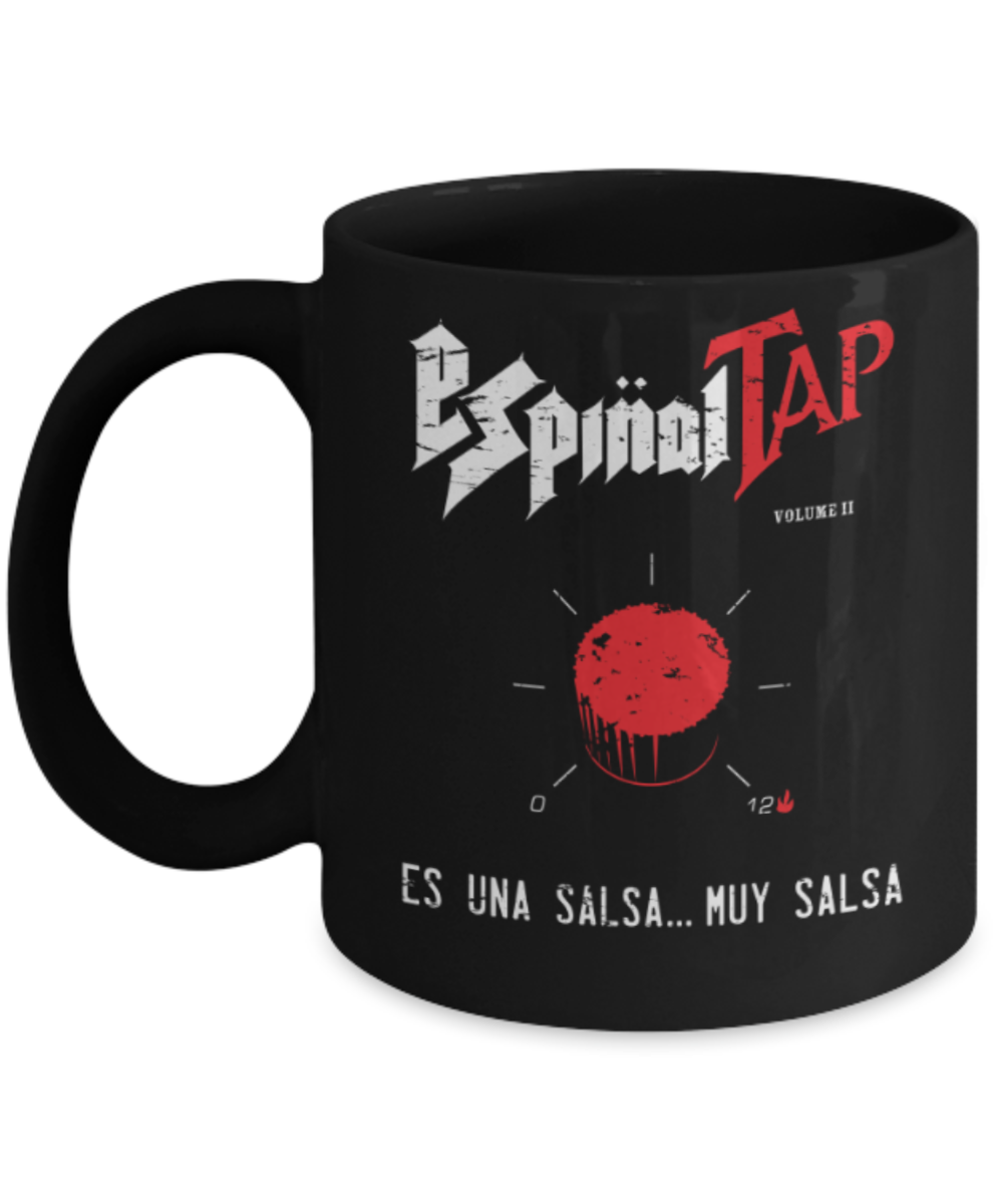 Food Lovers mugs , Espinal Tap Distressed - Black Coffee Mug Porcelain Tea Cup 11 oz - Great Gift
