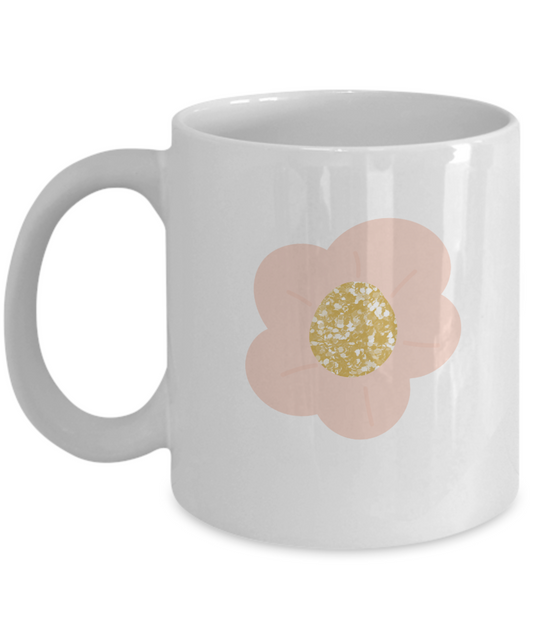 Floral Lovely Flower white mugs - Funny Christmas Gifts - White coffee mugs 11 oz