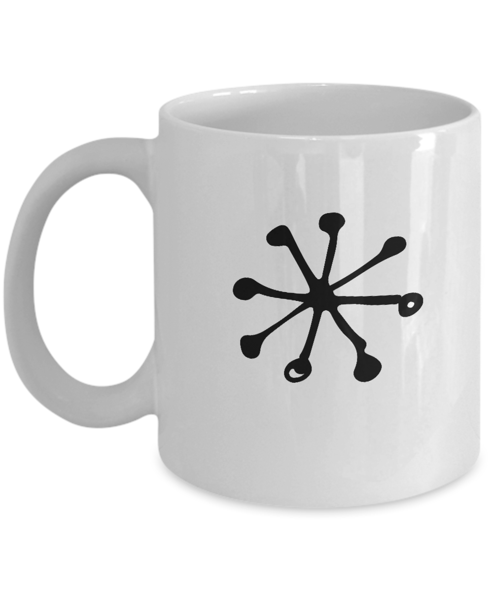 Christmas Doodles Circle coffee Mugs - Funny Christmas White coffee mugs 11 oz