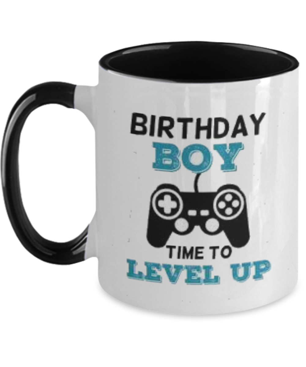 Gamer Boy-Birthday Boy Time To Level Up Gamer Cup,For Gamer Boy, happy birthday mug, gamer mug