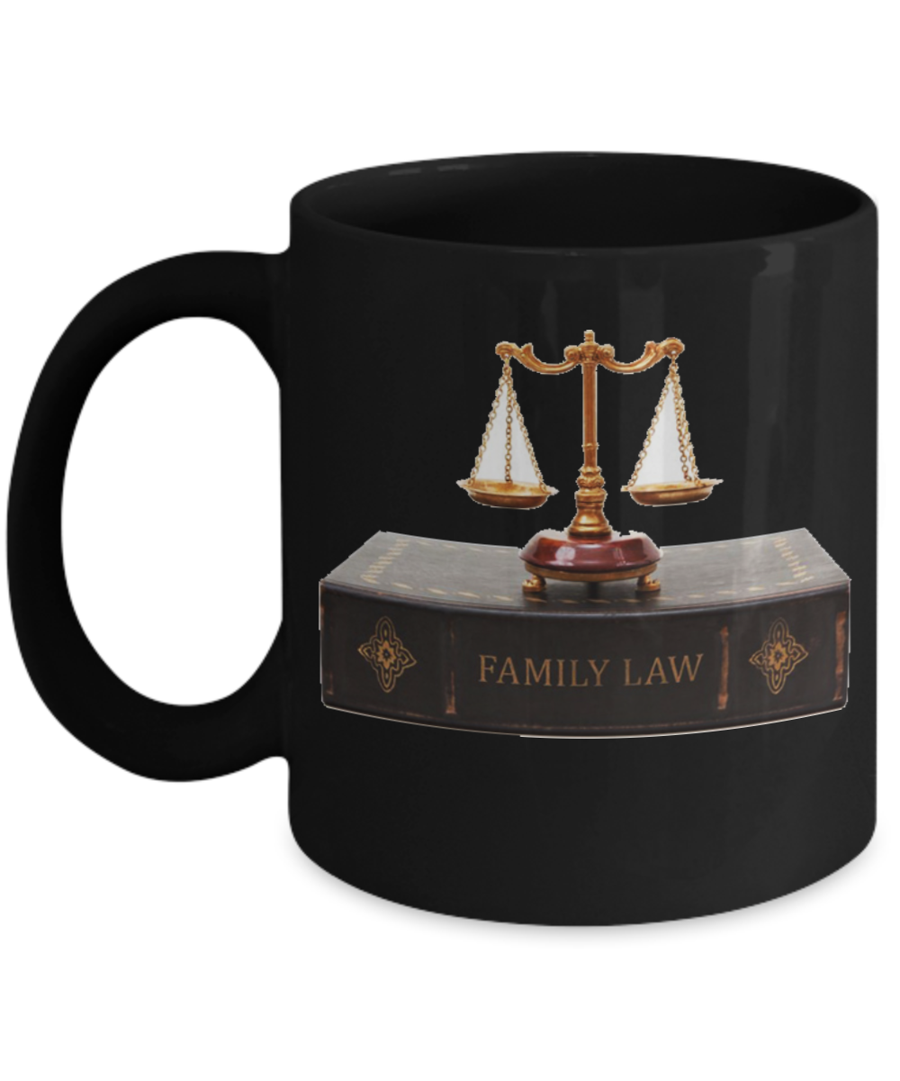 FamilyLaw Coffee Cup- Black Porcelain Coffee Cup,Premium 11 oz Black coffee cup