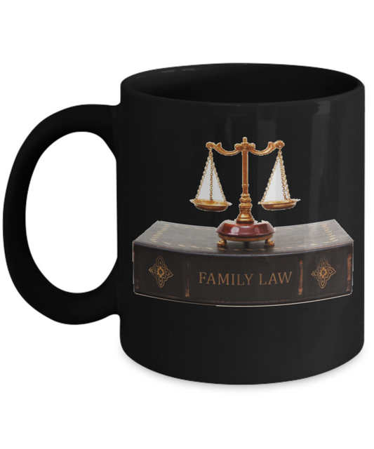 FamilyLaw Coffee Cup- Black Porcelain Coffee Cup,Premium 11 oz Black coffee cup