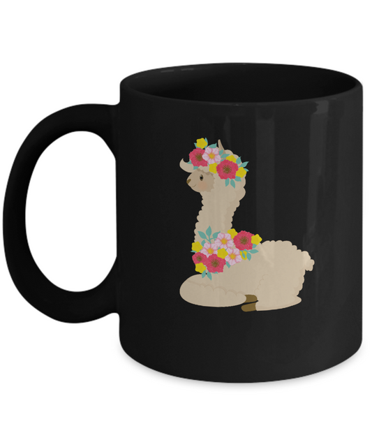 Sheep lama goat Black Mugs - Funny Christmas Kids Gifts Best Office Mug & Birthday Gifts 11 oz