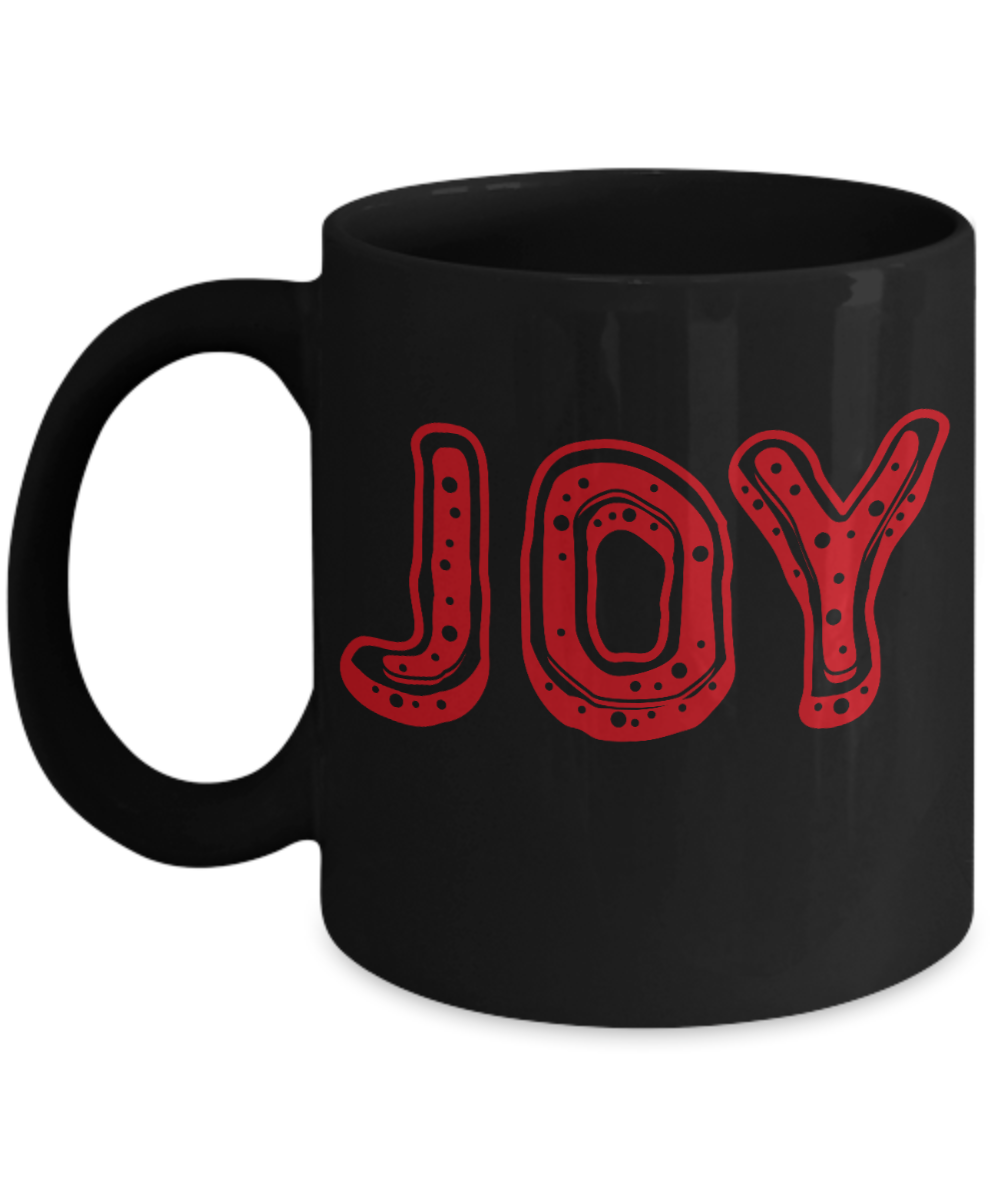 Knightmare before christmas mug - Joy - Funny Christmas Gifts Mugs, Christmas Gifts for family Ceramic Cup Black, Funny Mugs Gift Ideas 11 Oz