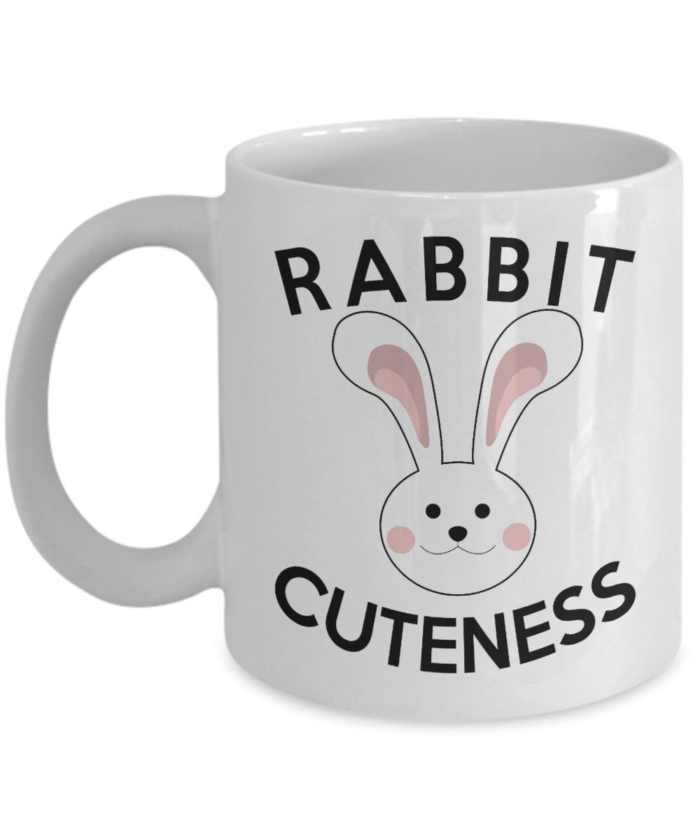 Rabbit Lover coffee Mug, Rabbit Cuteness - White Porcelain Coffee Mug 11 Oz
