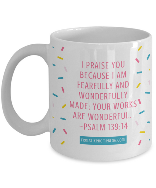 Religious coffee mugs , Your works are wonderful - White Coffee Mug Tea Cup 11 oz Gift