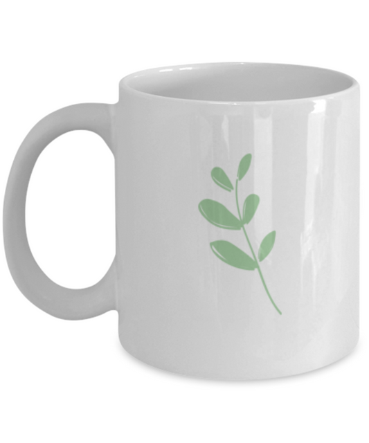Sprig Smooth 5 Coffee Mugs - Funny Coffee Mugs - White coffee mugs 11 oz