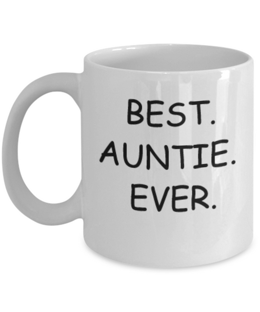 Best Auntie Ever Coffee Mug 11 OZ Gift from Niece Daughter child Nephew Kids Tea Cup Birthday Gift