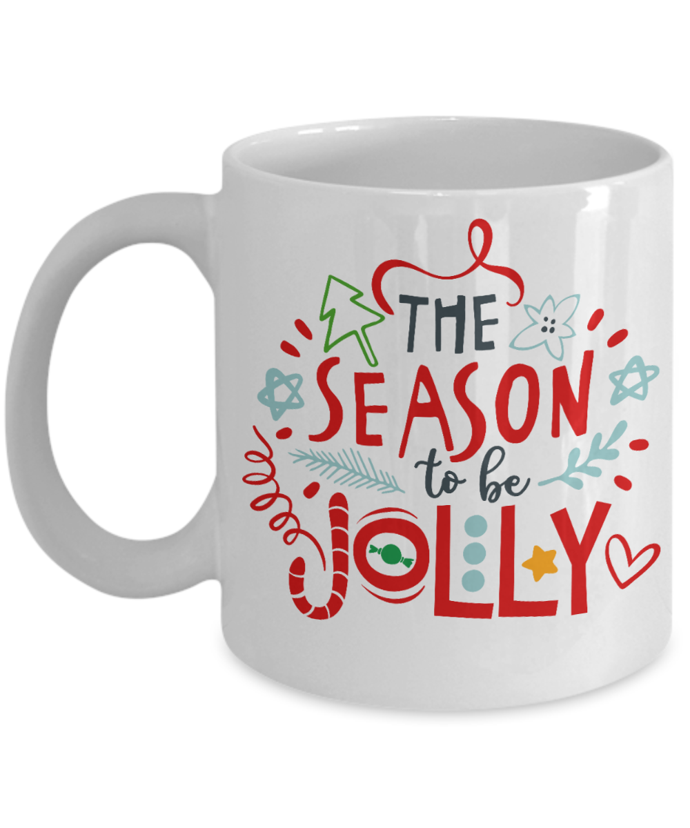 Knightmare before christmas mug - The Season To Be Jolly - Funny Christmas Gift Mugs, Christmas Gifts for family Ceramic Cup White, Funny Mugs Gift Ideas 11 Oz