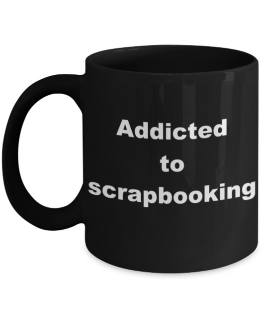 Addicted to scrapbooking - Black Porcelain Coffee 11 oz
