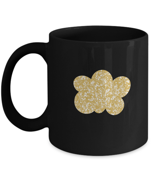 Floral Flower Black Mugs - Funny Christmas Gifts -Black coffee mugs 11 oz