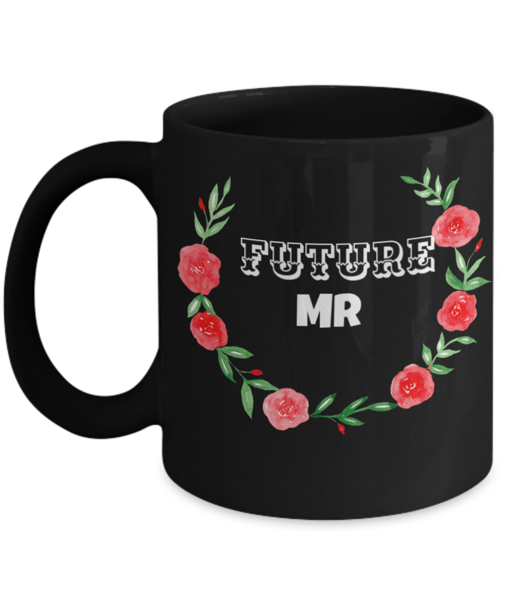 Future Mr Coffee Cup - Black Porcelain Coffee Cup,Premium 11 oz White coffee cup