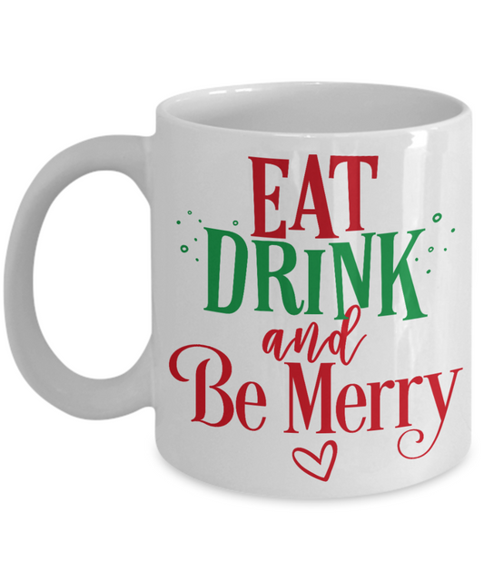 Nightnare before christmas mug - Eat Drink and Be Merry - Funny Christmas Gift Mugs, Christmas Gifts for family Ceramic Cup White, Funny Mugs Gift Ideas 11 Oz