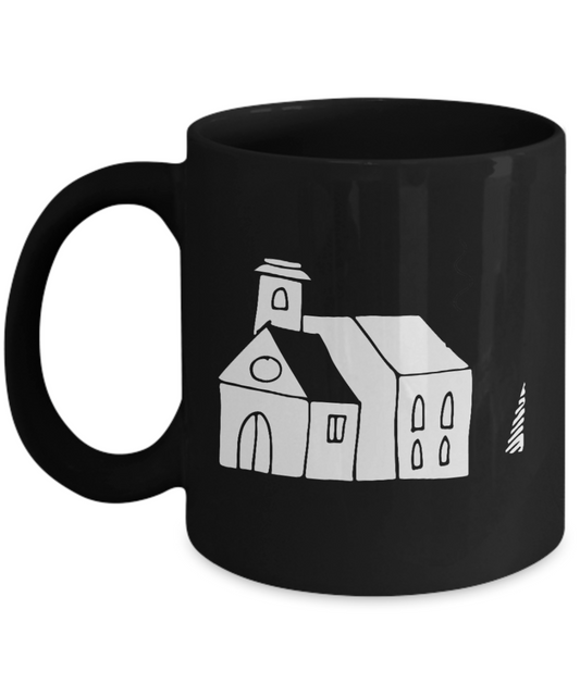 Knightmare before christmas mug - Christmas Doodle Home - Funny Christmas Gifts Mugs, Christmas Gifts for family Ceramic Cup Black, Funny Mugs Gift Ideas 11 Oz